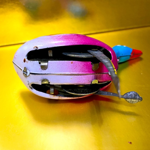 VINTAGE 80’s TIN TOYS WIND UP FROG & SWIMMING DUCK 4” - Picture 12 of 13